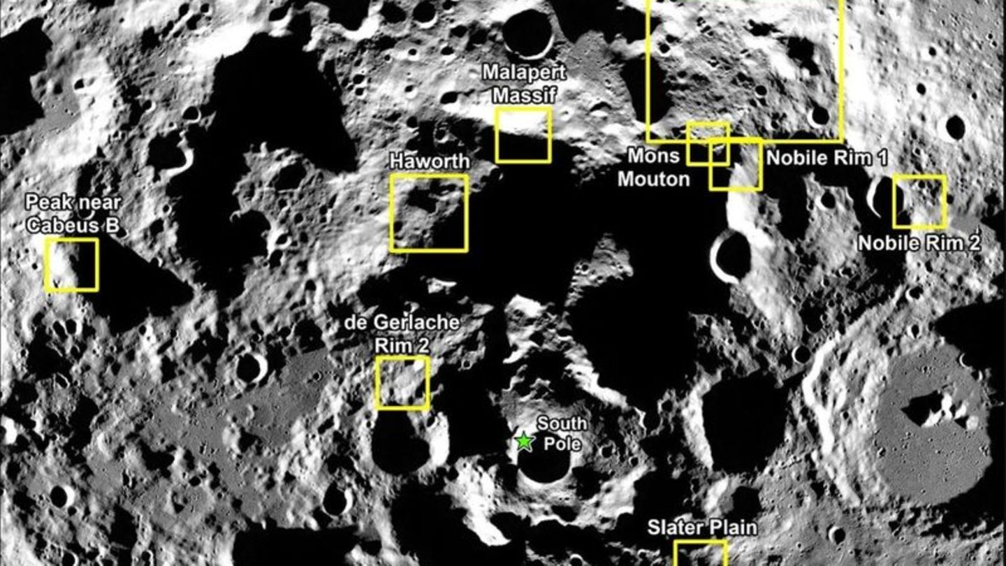 Raumfahrt: Neun Optionen: Nasa legt potenzielle Mond-Landestellen fest