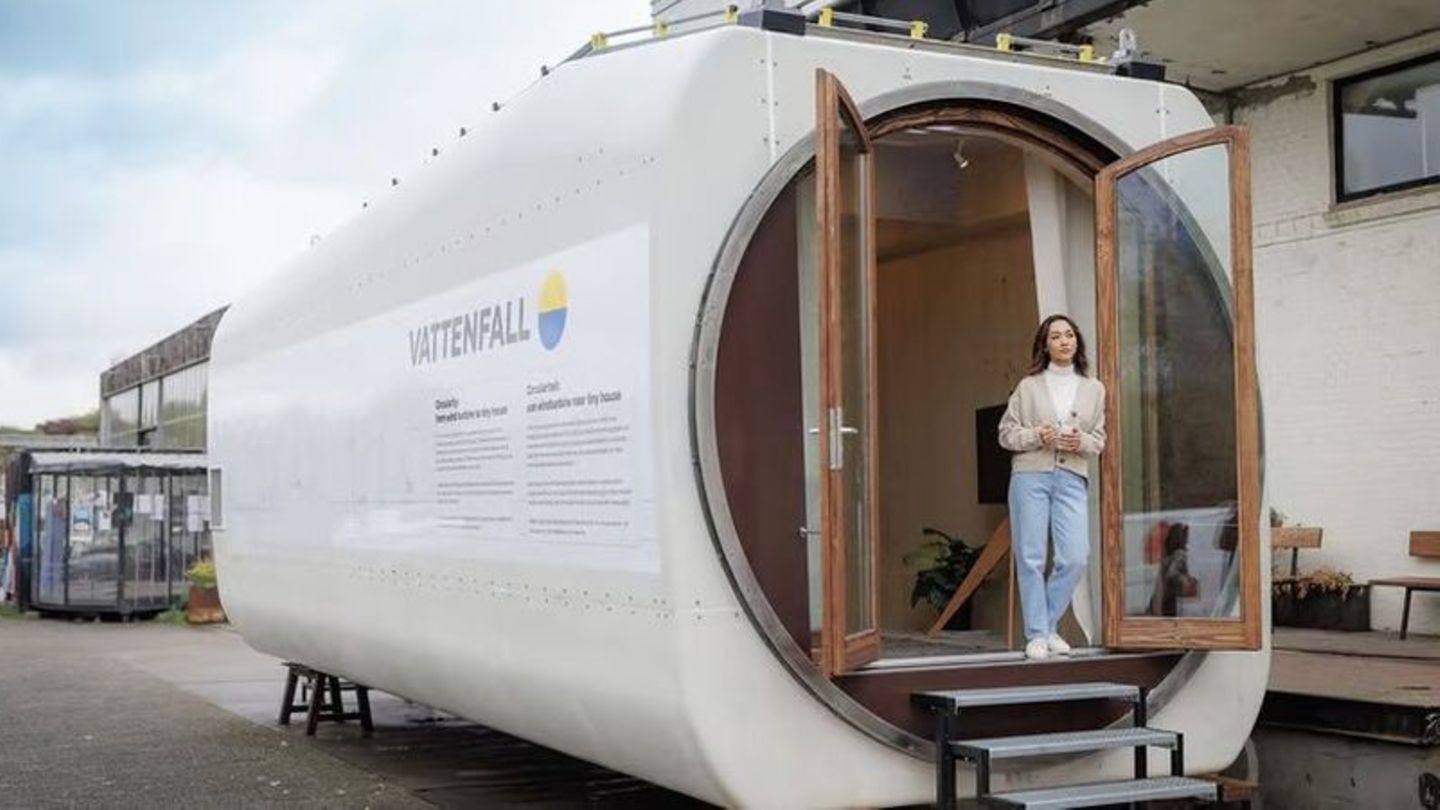 Ungewöhnliches Zuhause: Wohnraum aus Windrädern: Alte Gondel zu Tiny House umgebaut