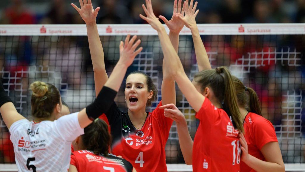 Volleyball-Bundesliga: Dresdner Volleyballerinnen verteidigen Tabellenführung