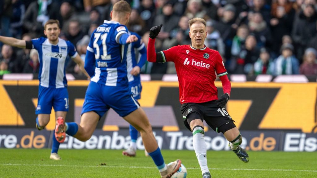 2. Fußball-Bundesliga: Hertha nutzt Überzahl nicht: Ernüchterndes 0:0 in Hannover